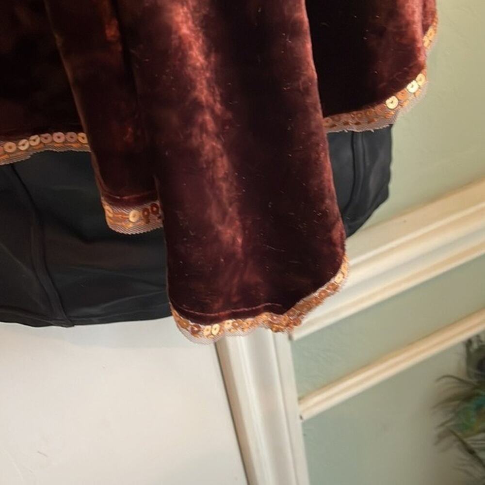Express velvet eveningwear with brown gold accents M - Picture 4 of 4